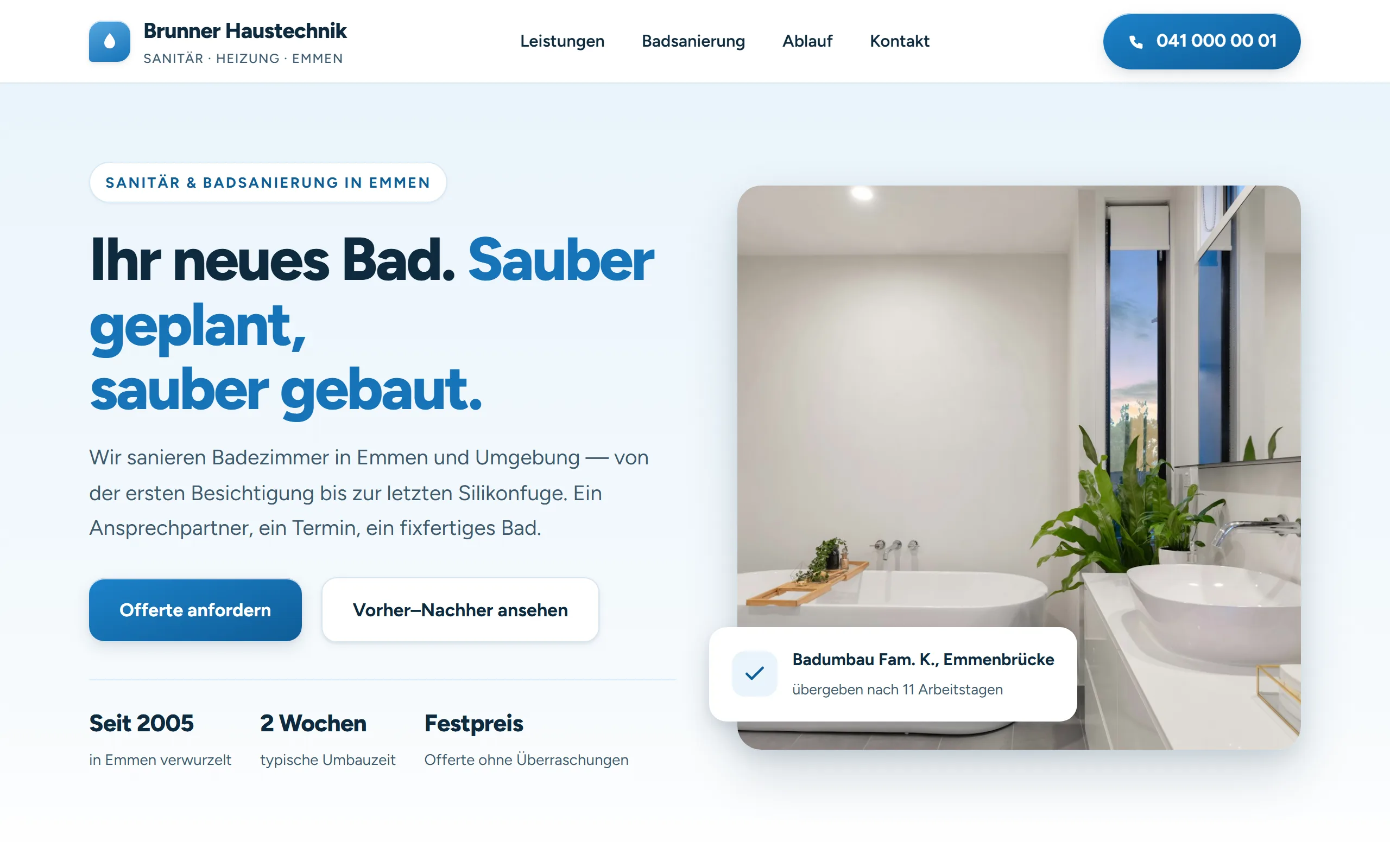 Nachher: neue Website